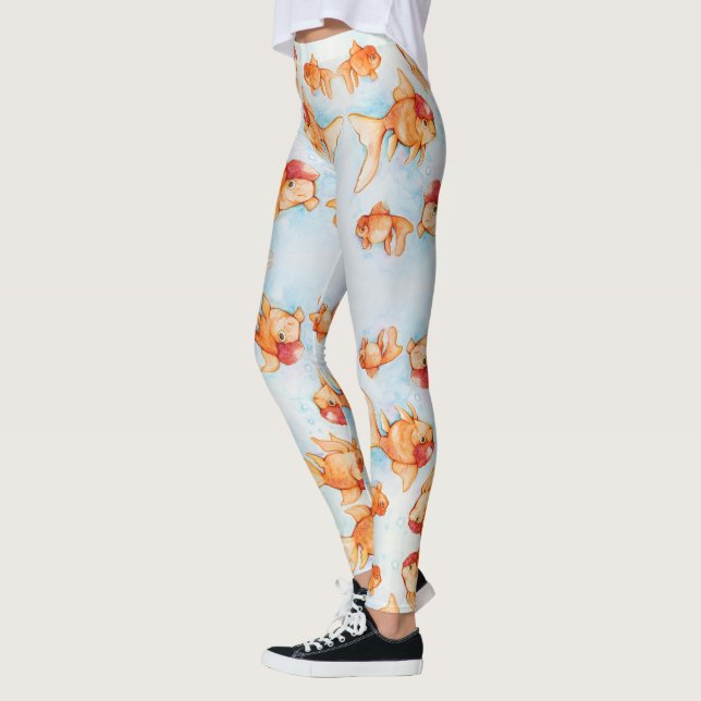 Fancy Oranda Goldfish Leggings (Left)
