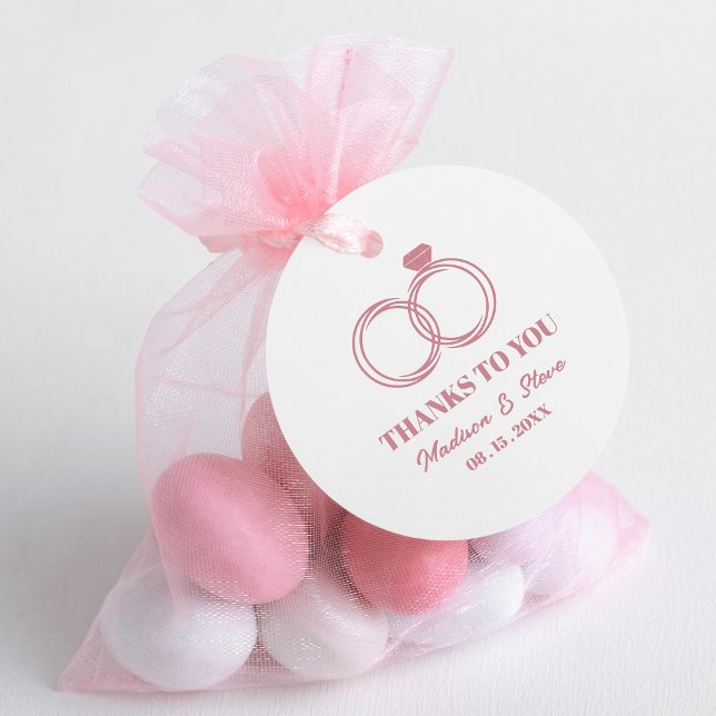 Fancy Original Modern Wedding Rings Thanks to You Rubber Stamp (Elegant Original Modern Wedding Rings Thanks to You Quote Rubber Stamp. )