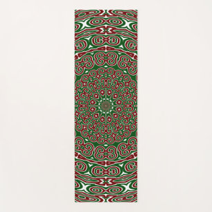 Fancy Ornate Maximalist Groovy Christmas Mandala Yoga Mat