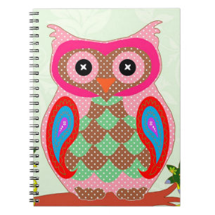 Fancy Owl Spiral Notebook