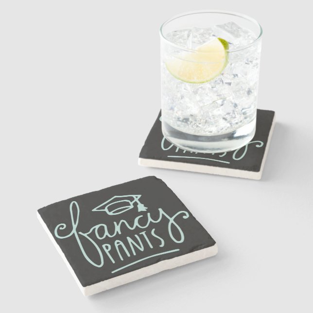 Fancy Pants Funny Grad Stone Coaster (Side)