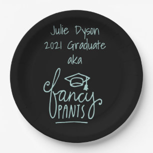 Fancy Pants Funny Graduation Custom Paper Plate
