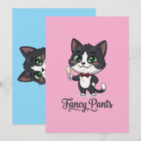 Fancy Pants Tuxedo Cat Cheers