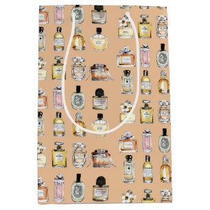 Fancy Perfume Bottle Pattern Medium Gift Bag