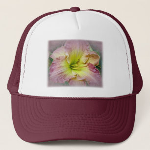 Fancy Pink Daylily Blossom Trucker Hat