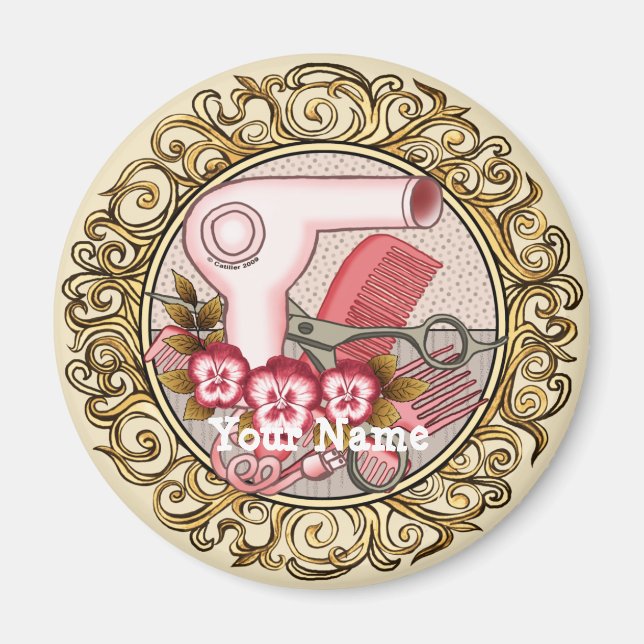 Fancy Pink Pansy Beautician   Magnet (Front)