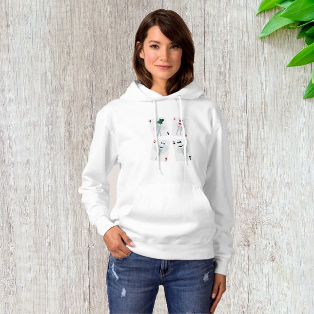 Fancy Playing Cards Womens Hoodie (Creator Uploaded)