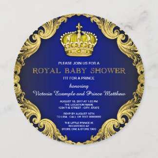 Fancy Prince Baby Shower Invitation