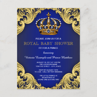 Fancy Prince Baby Shower Invitations