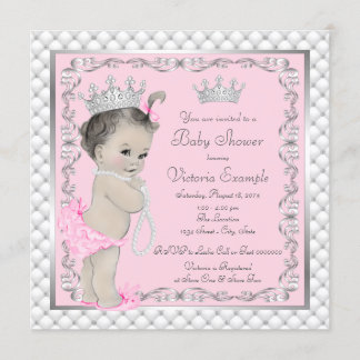 Fancy Princess Baby Shower Invitations