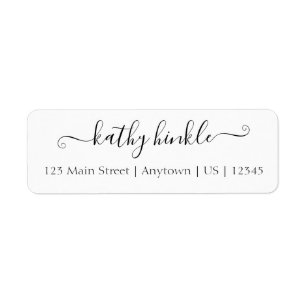 Fancy Print Return Address Label