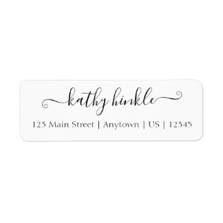 Fancy Print Return Address Label