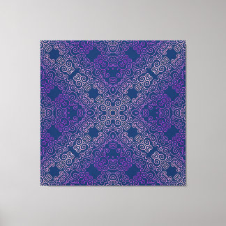 fancy purple arabesque design canvas print