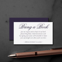 Fancy Purple Script | Modern Bring Baby Book Poem