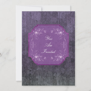 Fancy Purple Wedding Invitations