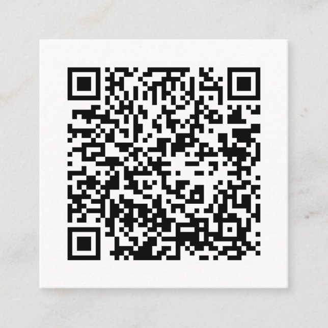 Fancy QR Code Square Business Card (Front)