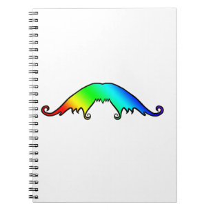 Fancy Rainbow Moustache Notebook