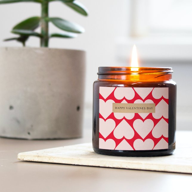 Fancy Red & Pink Heart Pattern Valentines Square S Sticker (Creator Uploaded)