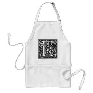Fancy Renaissance Style Alphabet Letter E Standard Apron