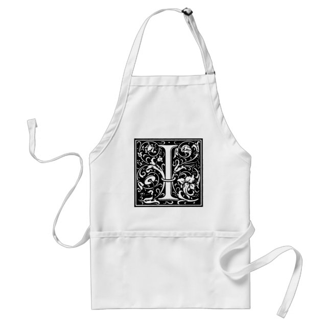 Fancy Renaissance Style Alphabet Letter I Standard Apron (Front)