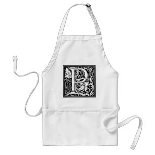 Fancy Renaissance Style Alphabet Letter P Standard Apron
