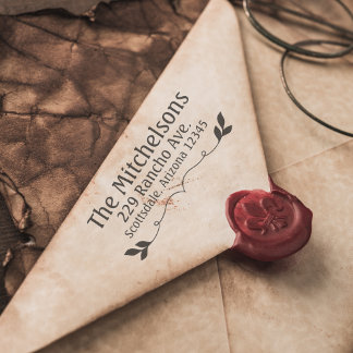 Fancy Return Address Rubber Stamp