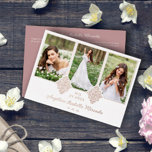 Fancy Romantic Rose Gold My XV Spanish 3 Photos