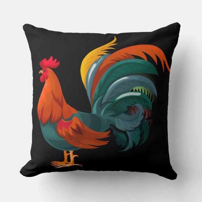 Fancy Rooster Cushion (Front)