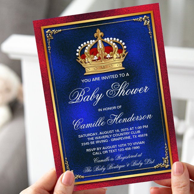 Fancy Royal Baby Shower Invitation (Creator Uploaded)