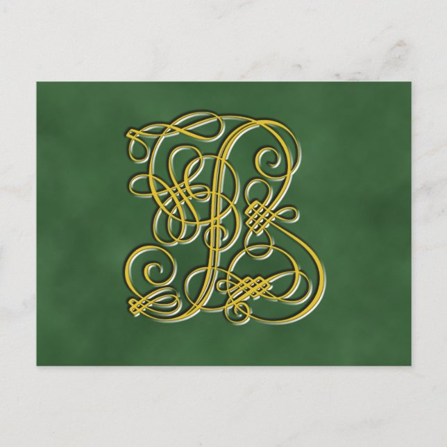 Fancy Royal Monogram Letter B Postcard (Front)