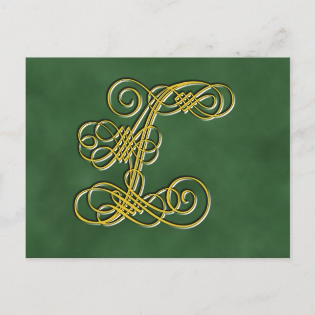Fancy Royal Monogram Letter L Postcard (Front)