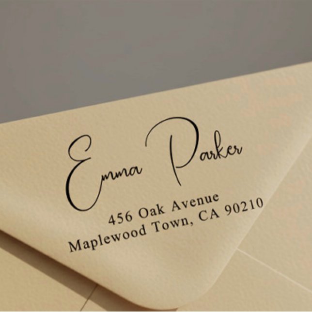 Fancy Script Address Rubber Stamp (Creator Uploaded)