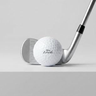 Fancy Script Calligraphy Minimalist  Golf Balls