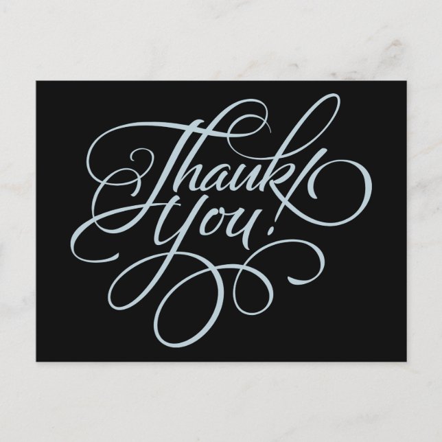 Fancy Script Thank You Card (Front)