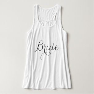 Fancy Script Typography "Bride" Singlet