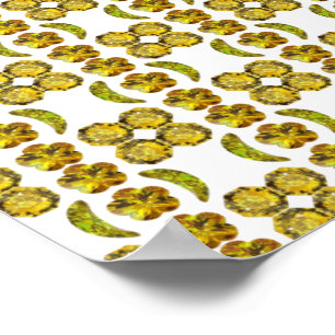 Fancy shape Gemstone Art Yellow Poster