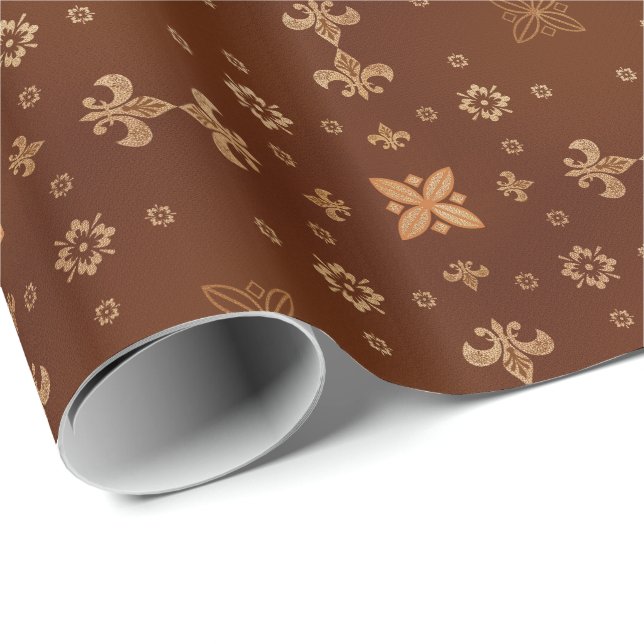 Fancy Shapes on Brown Wrapping Paper (Roll Corner)
