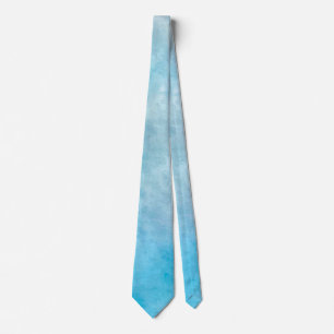 Fancy Sky Blue Clouds Watercolor Tie