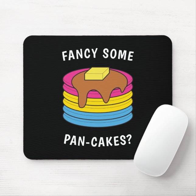 Fancy Some Pan-cakes Funny LGBTQ Pansexual Pride Mouse Pad (With Mouse)