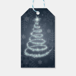 Fancy Sparkly Christmas Tree Gift Tags
