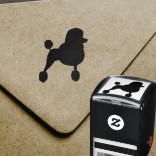 Fancy Standard Poodle Silhouette Self-inking Stamp