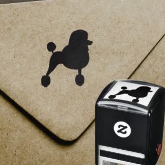 Fancy Standard Poodle Silhouette Self-inking Stamp