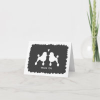 Fancy Standard Poodles Wedding Thank You