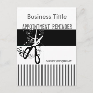 Fancy Striped Salons Spa Appointment Reminder Postcard