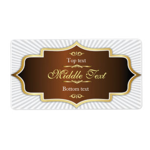 Fancy Style Jam Jelly Label Brown