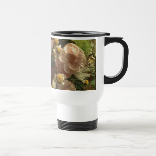 Fancy Sunshine Flowers Travel Mug (Right)