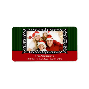 Fancy Swirls Frame PHOTO Return Address Label
