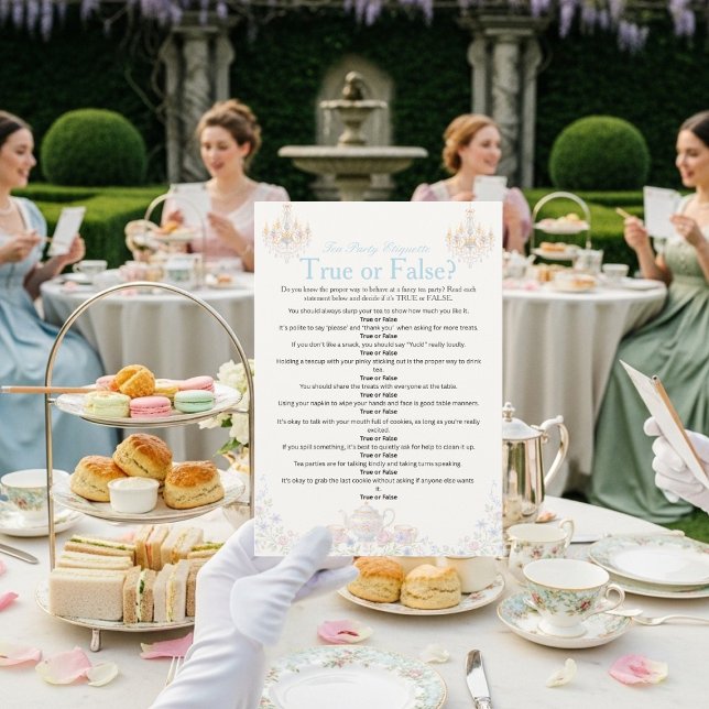 Fancy Tea Etiquette Game Card (Fancy Tea Etiquette Game Card)
