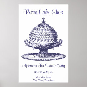 Fancy Tea Room Sign, Kitchen Decor Poster