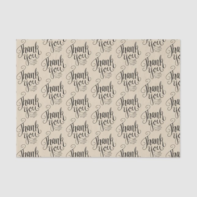Fancy Thank You Pattern Tissue Paper (Front)